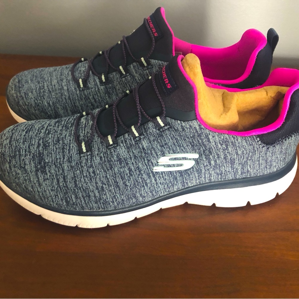 Skechers Summit slip on athletic shoes new in box-blue